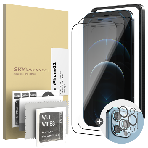 스카이 비트 아이폰12 미니 프로 프로맥스 항균 강화유리 액정보호필름+카메라 필름